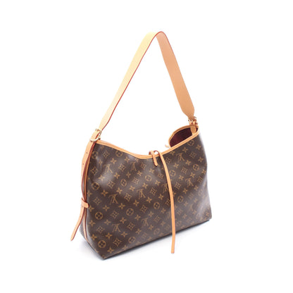 キャリーオール NM MM モノグラム ショルダーバッグ PVC レザー ブラウン ルイヴィトン バッグ LOUIS VUITTON