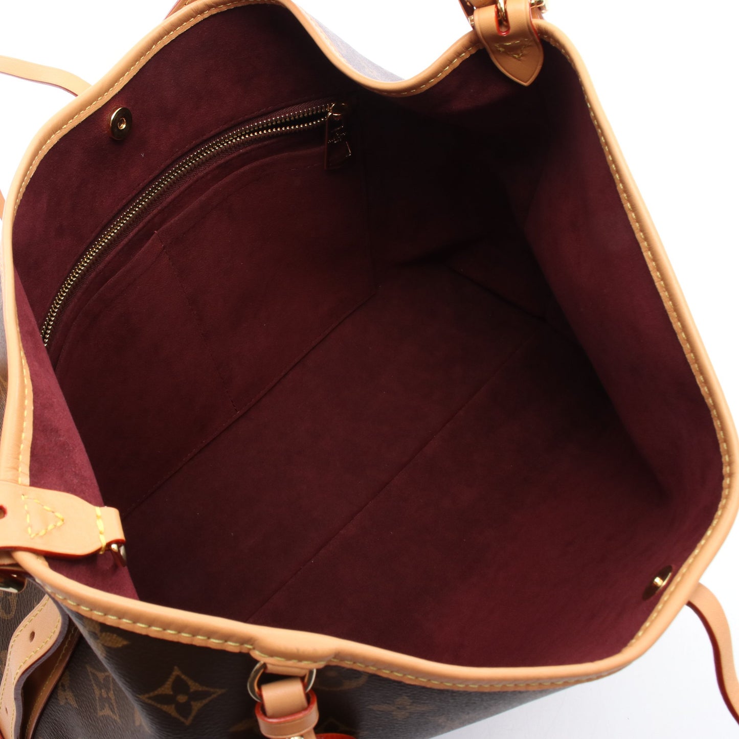キャリーオール NM MM モノグラム ショルダーバッグ PVC レザー ブラウン ルイヴィトン バッグ LOUIS VUITTON