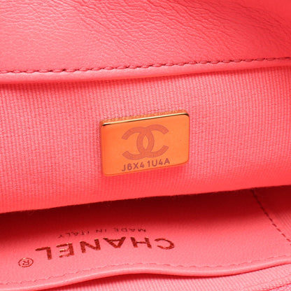 マトラッセ チェーンショルダーバッグ レザー ピンク ゴールド金具 シャネル バッグ CHANEL