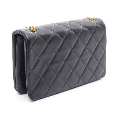 19 ディズヌフ マトラッセ チェーンショルダーバッグ ラムスキン ブラック ゴールド金具 シャネル バッグ CHANEL
