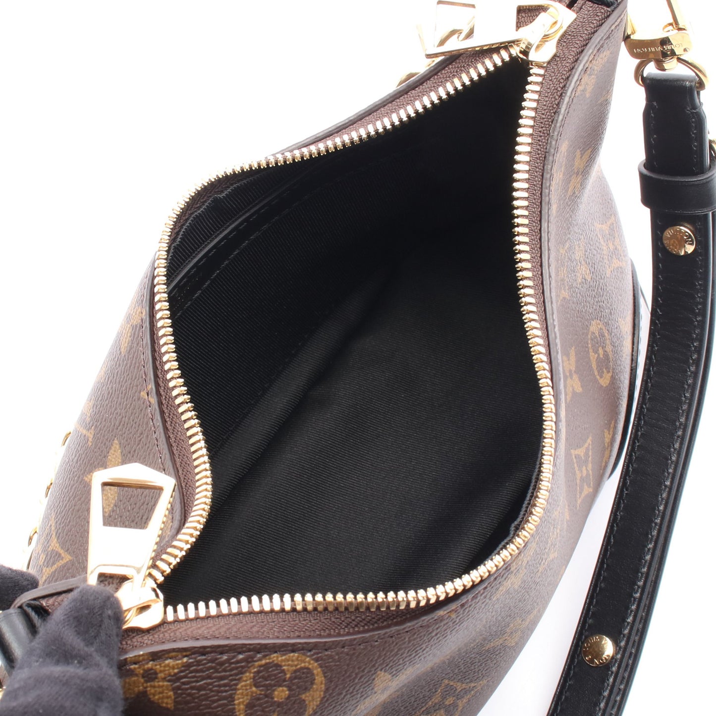 ブーローニュ NM モノグラム ノワール チェーンハンドバッグ PVC レザー ブラウン ブラック 2WAY ルイヴィトン バッグ LOUIS VUITTON