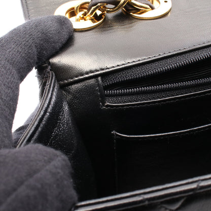 デカマトラッセ 30 シングルフラップ Wチェーンショルダーバッグ ラムスキン ブラック ゴールド金具 シャネル バッグ CHANEL