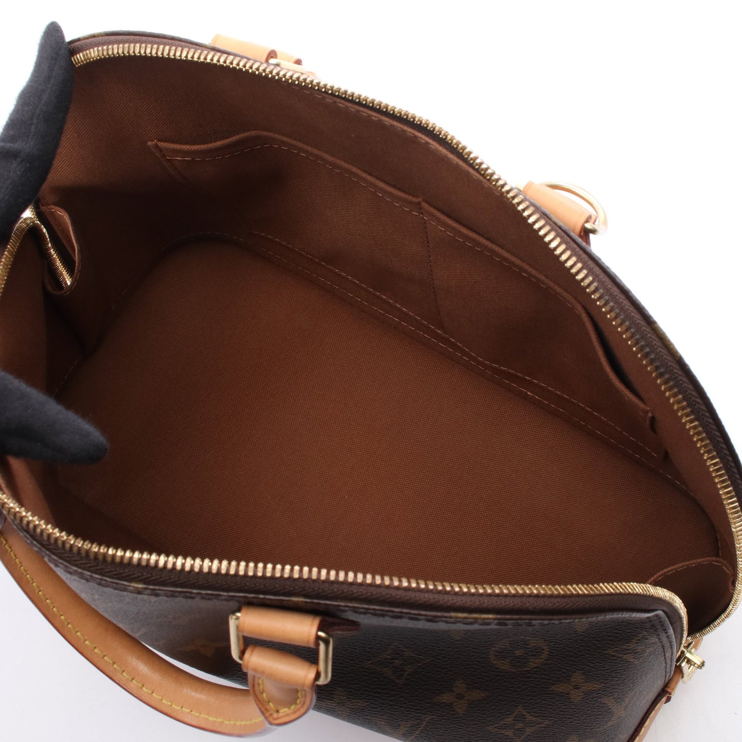アルマ モノグラム ハンドバッグ PVC レザー ブラウン ルイヴィトン バッグ LOUIS VUITTON