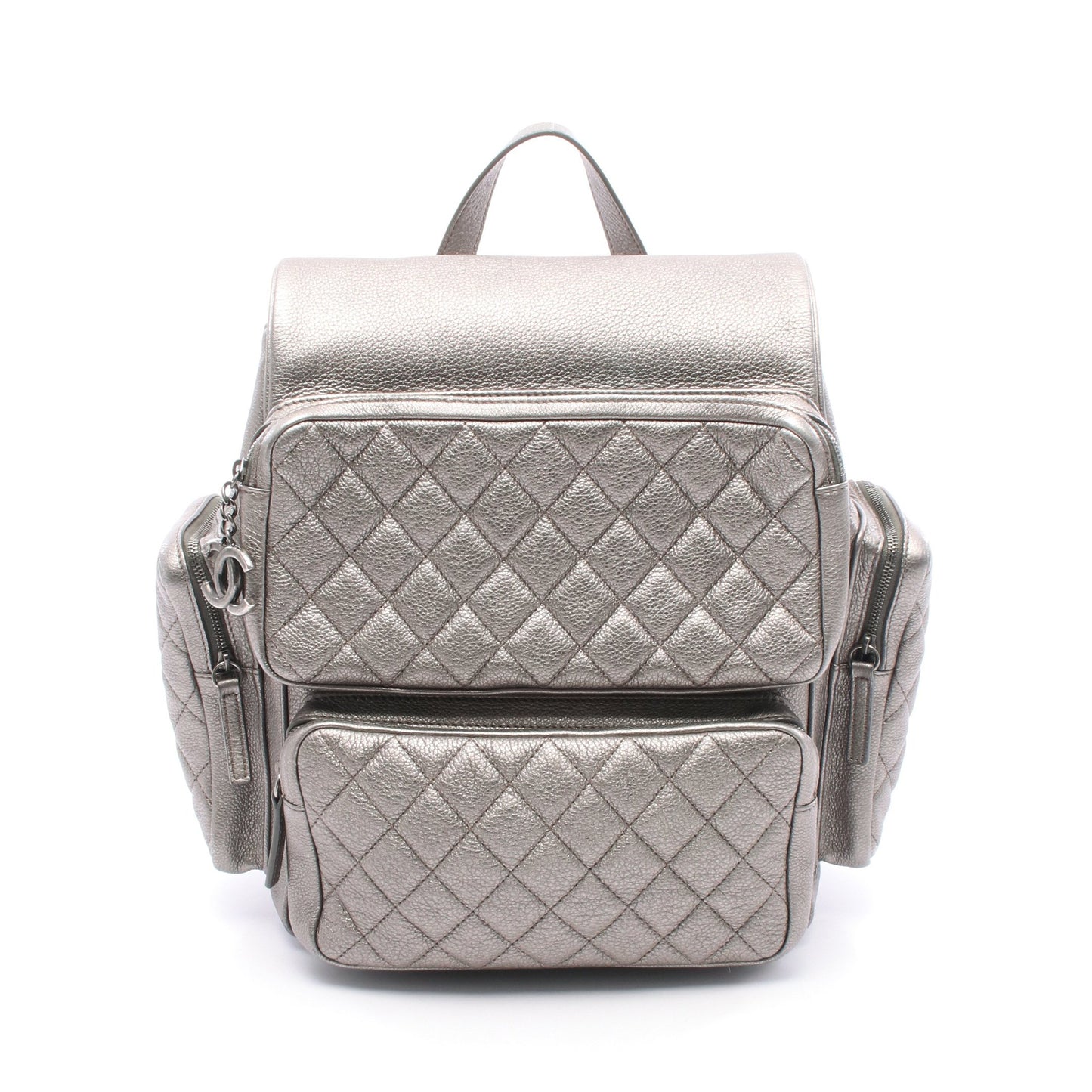マトラッセ バックパック リュックサック レザー シルバー シルバー金具 シャネル バッグ CHANEL