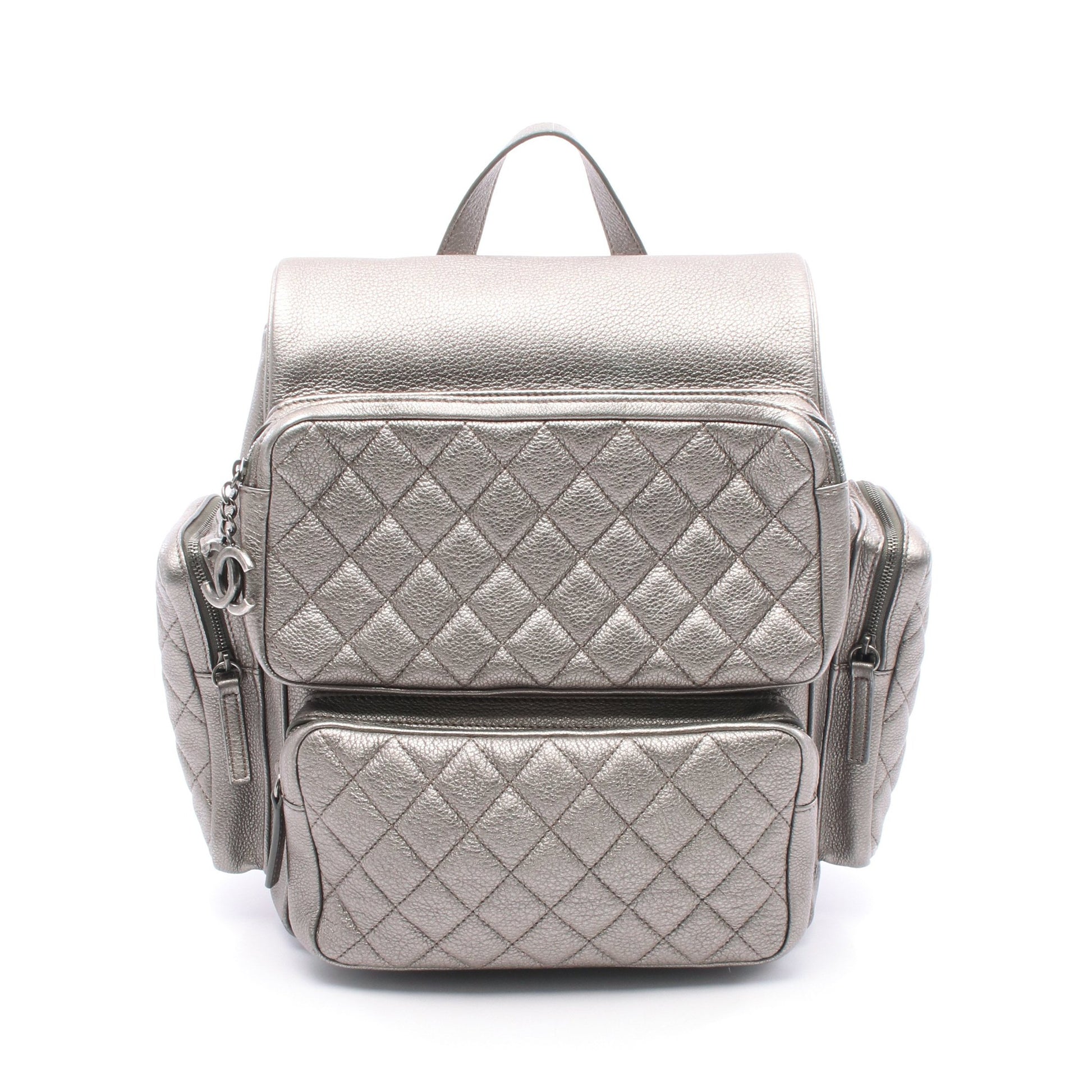 マトラッセ バックパック リュックサック レザー シルバー シルバー金具 シャネル バッグ CHANEL
