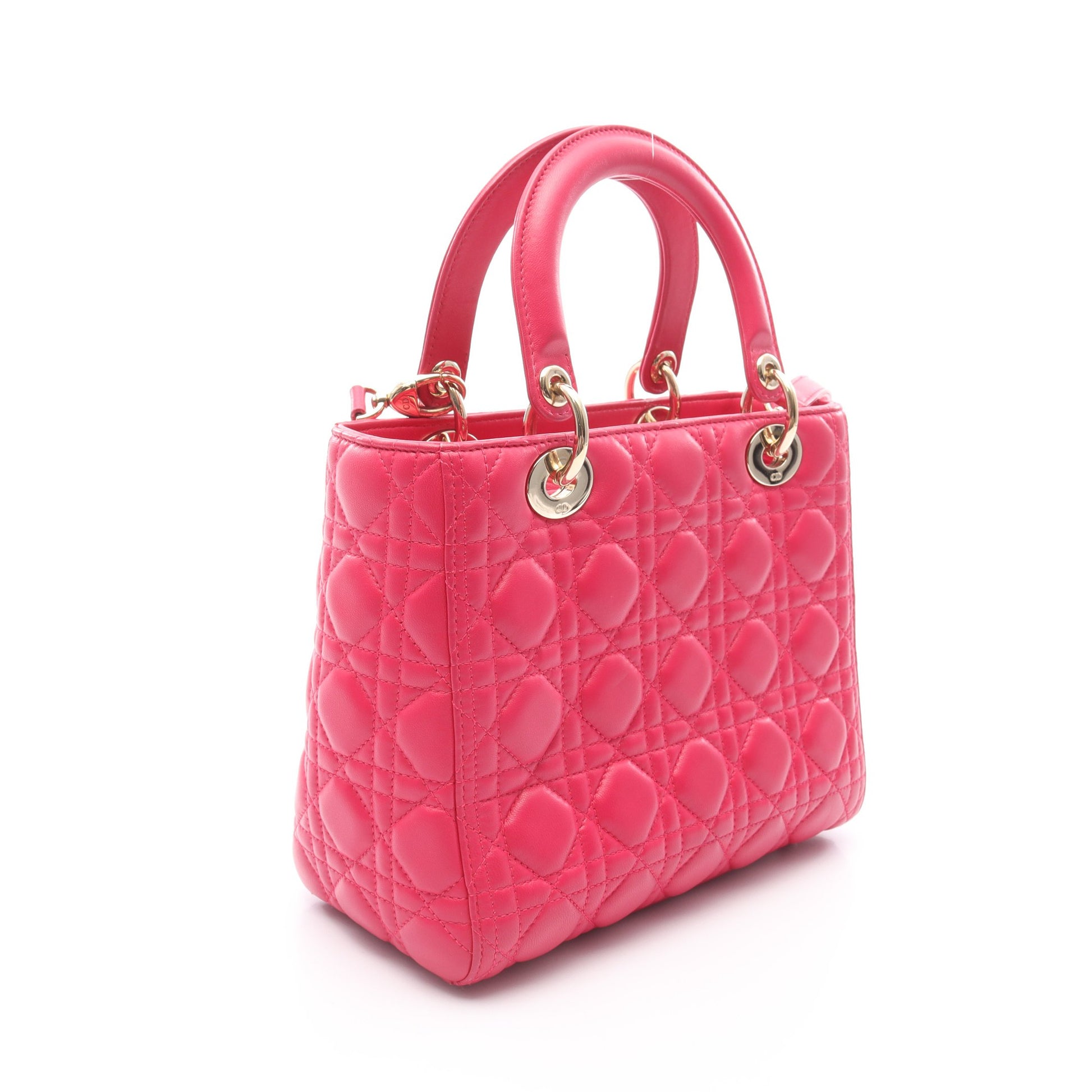 LADY DIOR レディディオール ハンドバッグ レザー ピンクパープル 2WAY クリスチャンディオール バッグ Christian Dior
