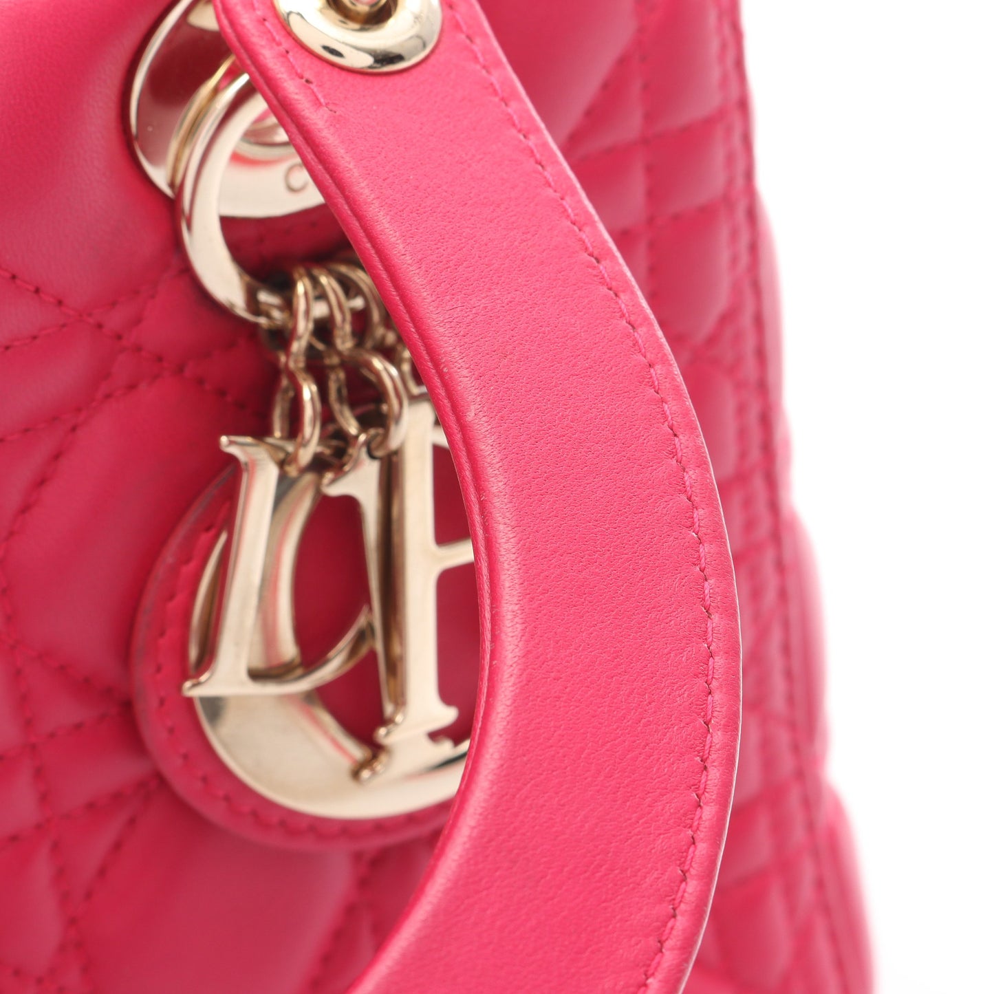 LADY DIOR レディディオール ハンドバッグ レザー ピンクパープル 2WAY クリスチャンディオール バッグ Christian Dior