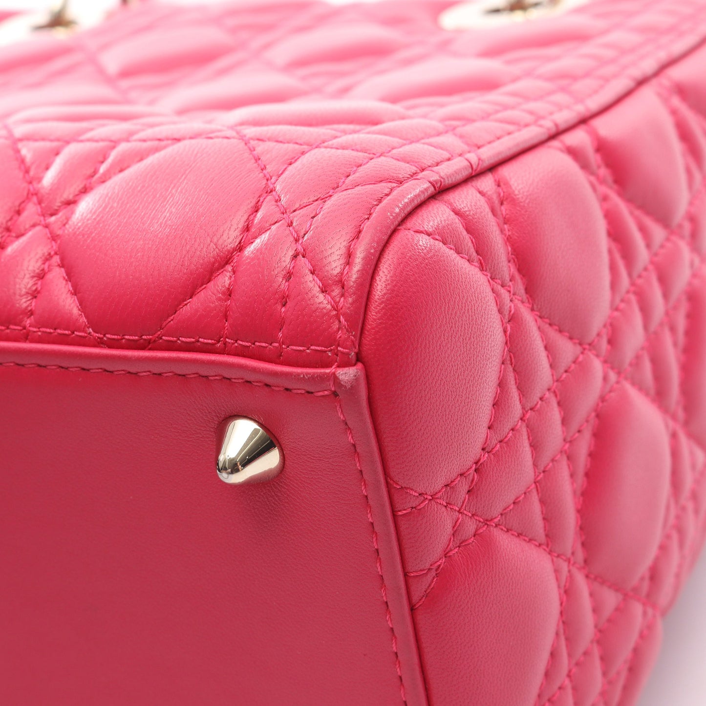 LADY DIOR レディディオール ハンドバッグ レザー ピンクパープル 2WAY クリスチャンディオール バッグ Christian Dior