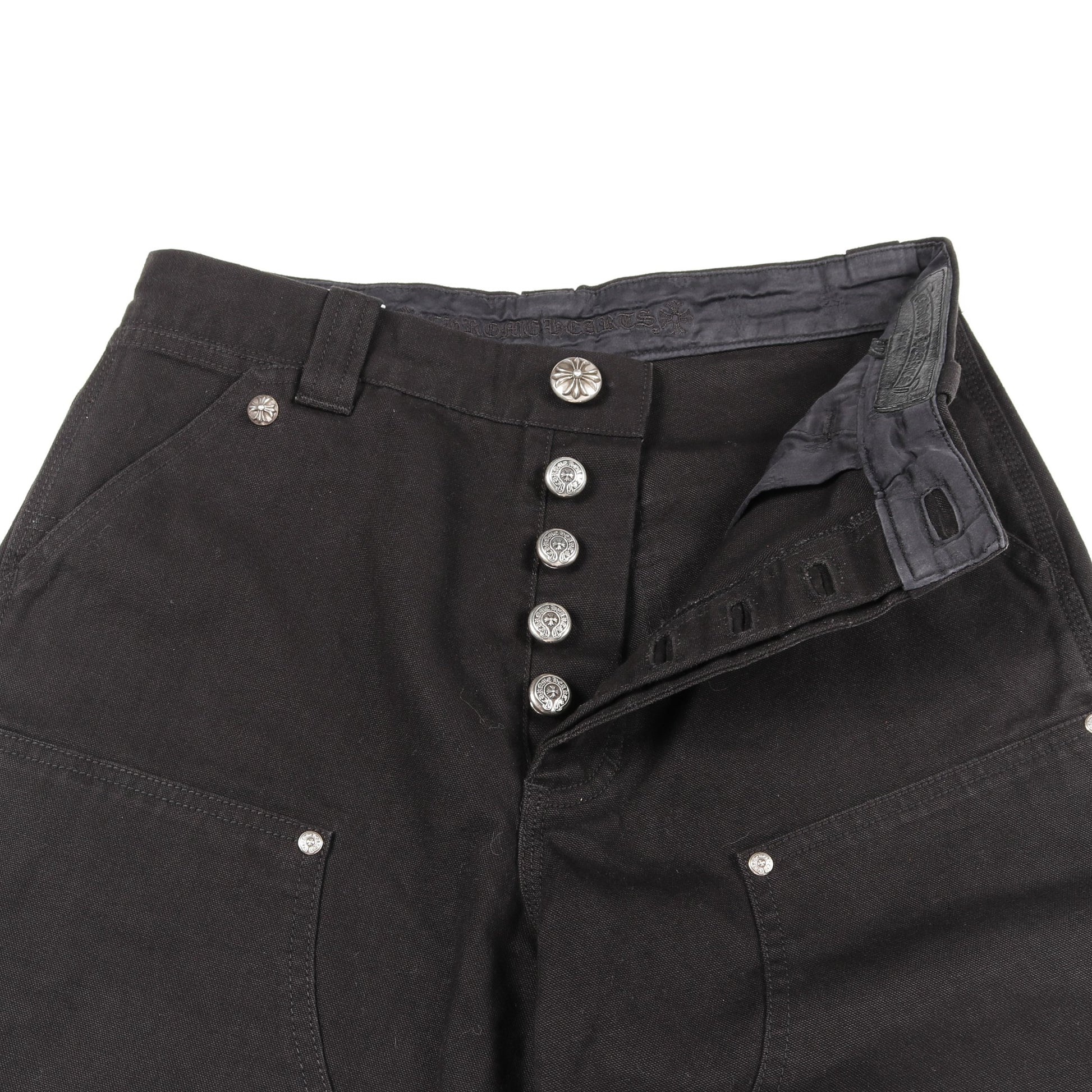 CARPENTER CANBAS DOUBLE KNEE カーペンター キャンバス ダブルニー パンツ コットン ブラック クロムハーツ ボトムス Chrome Hearts
