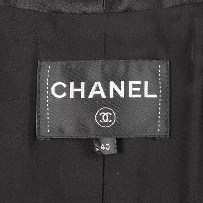 ココマーク グリポアボタン ツイード テーラードジャケット ウール モヘヤ ブラック マルチカラー シャネル アウター CHANEL