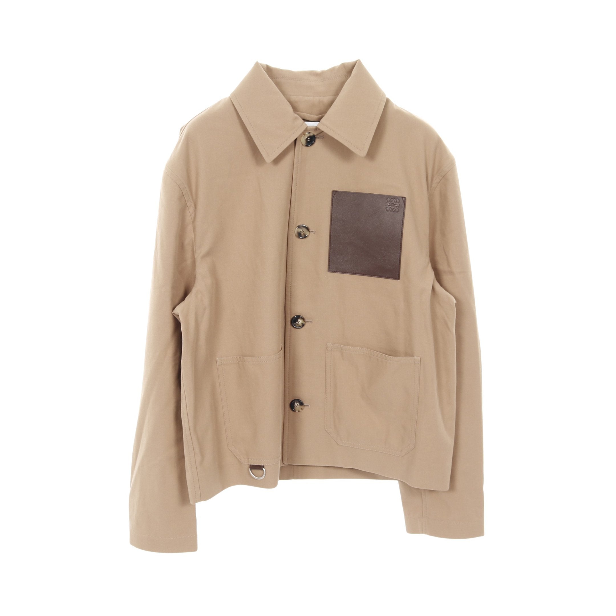ワークウェア ジャケット コットン ベージュ ブラウン ロエベ