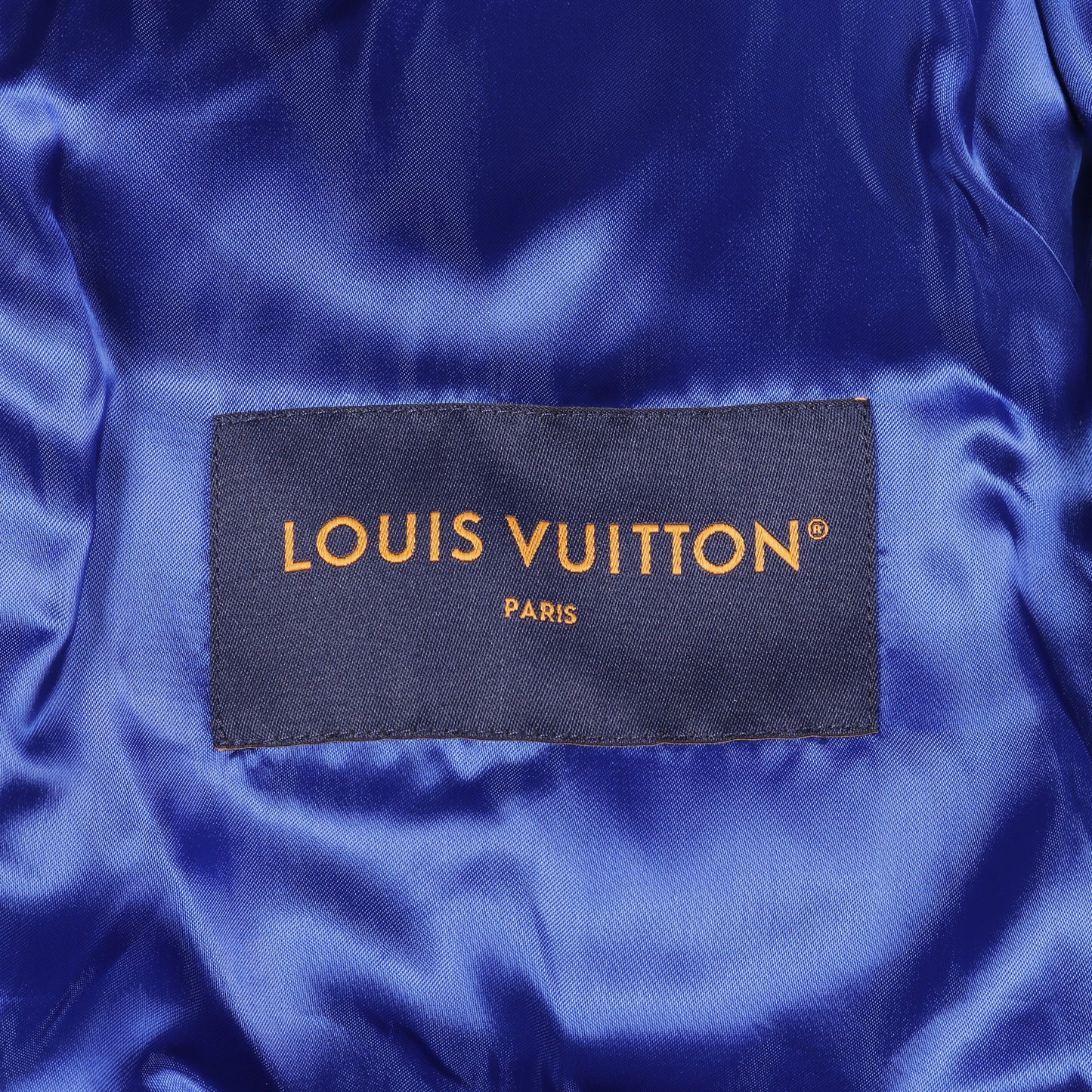バーシティ ブルゾン ウール レザー ブルー グレー 23AW ルイヴィトン アウター LOUIS VUITTON