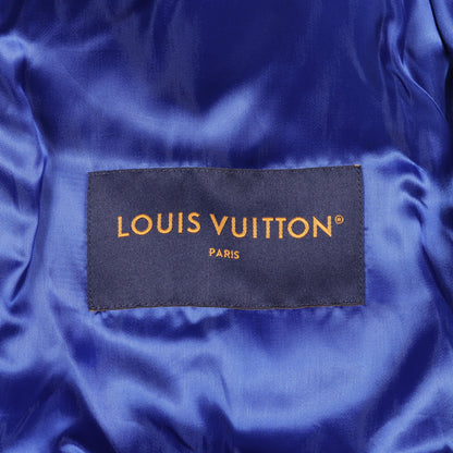 バーシティ ブルゾン ウール レザー ブルー グレー 23AW ルイヴィトン アウター LOUIS VUITTON