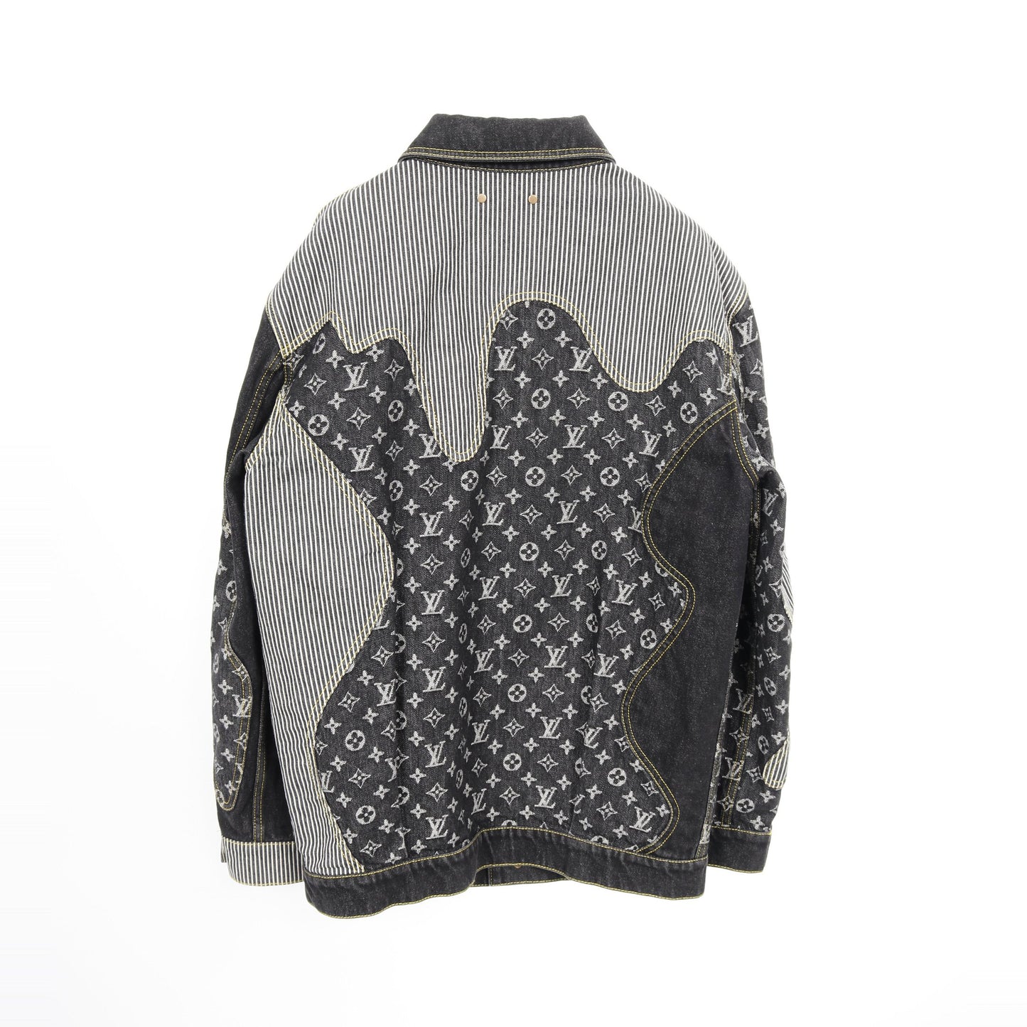 LOUIS VUITTON × NIGO モノグラム クレイジー デニムジャケット コットン ブラック グレー ルイヴィトン アウター LOUIS VUITTON