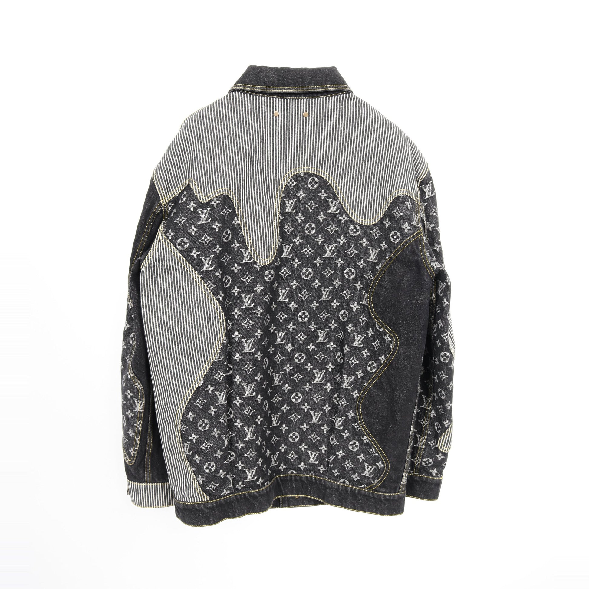 LOUIS VUITTON × NIGO モノグラム クレイジー デニムジャケット コットン ブラック グレー ルイヴィトン アウター LOUIS VUITTON