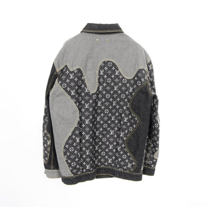 LOUIS VUITTON × NIGO モノグラム クレイジー デニムジャケット コットン ブラック グレー ルイヴィトン アウター LOUIS VUITTON