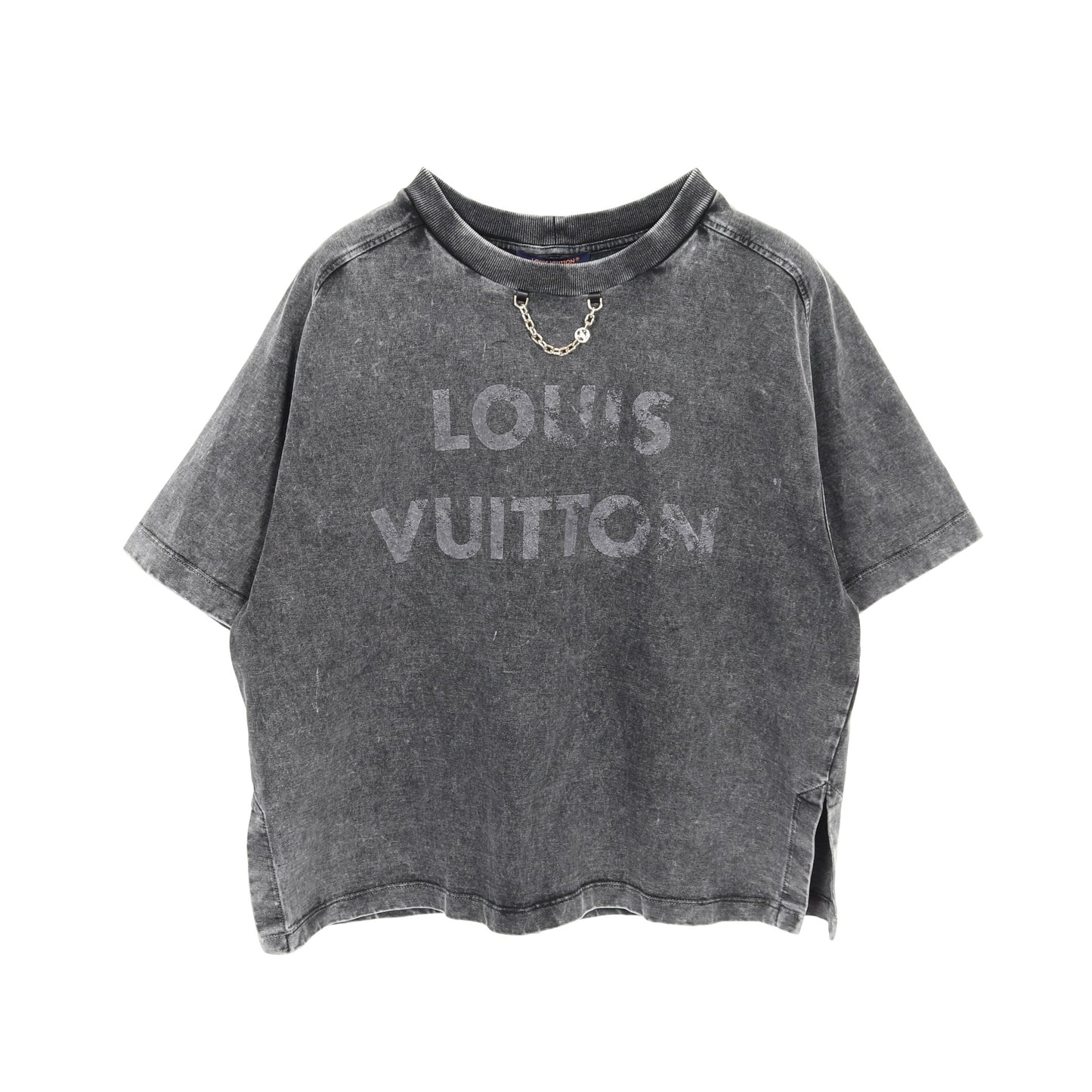 ヴィンテージエフェクト Tシャツ コットン ダークグレー ルイヴィトン トップス LOUIS VUITTON