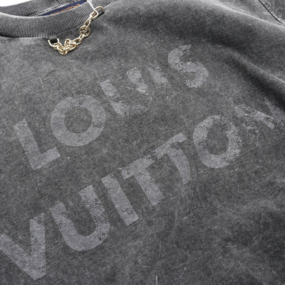 ヴィンテージエフェクト Tシャツ コットン ダークグレー ルイヴィトン トップス LOUIS VUITTON