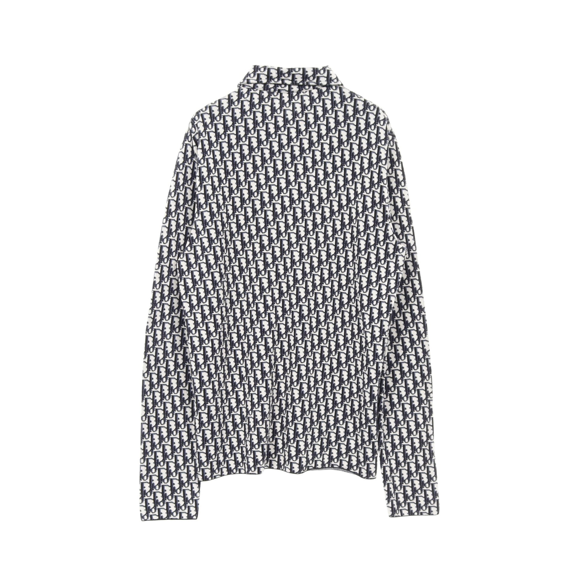 オブリーク オーバーシャツ シャツ コットン オフホワイト ネイビー ディオール トップス DIOR
