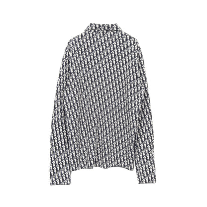 オブリーク オーバーシャツ シャツ コットン オフホワイト ネイビー ディオール トップス DIOR