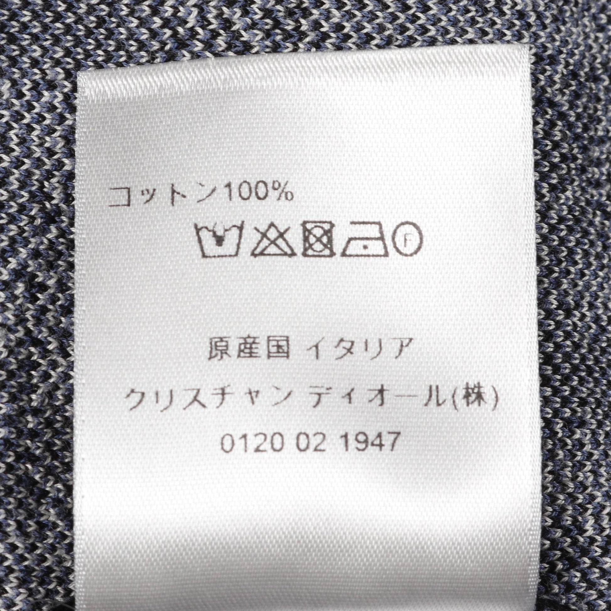 オブリーク オーバーシャツ シャツ コットン オフホワイト ネイビー ディオール トップス DIOR