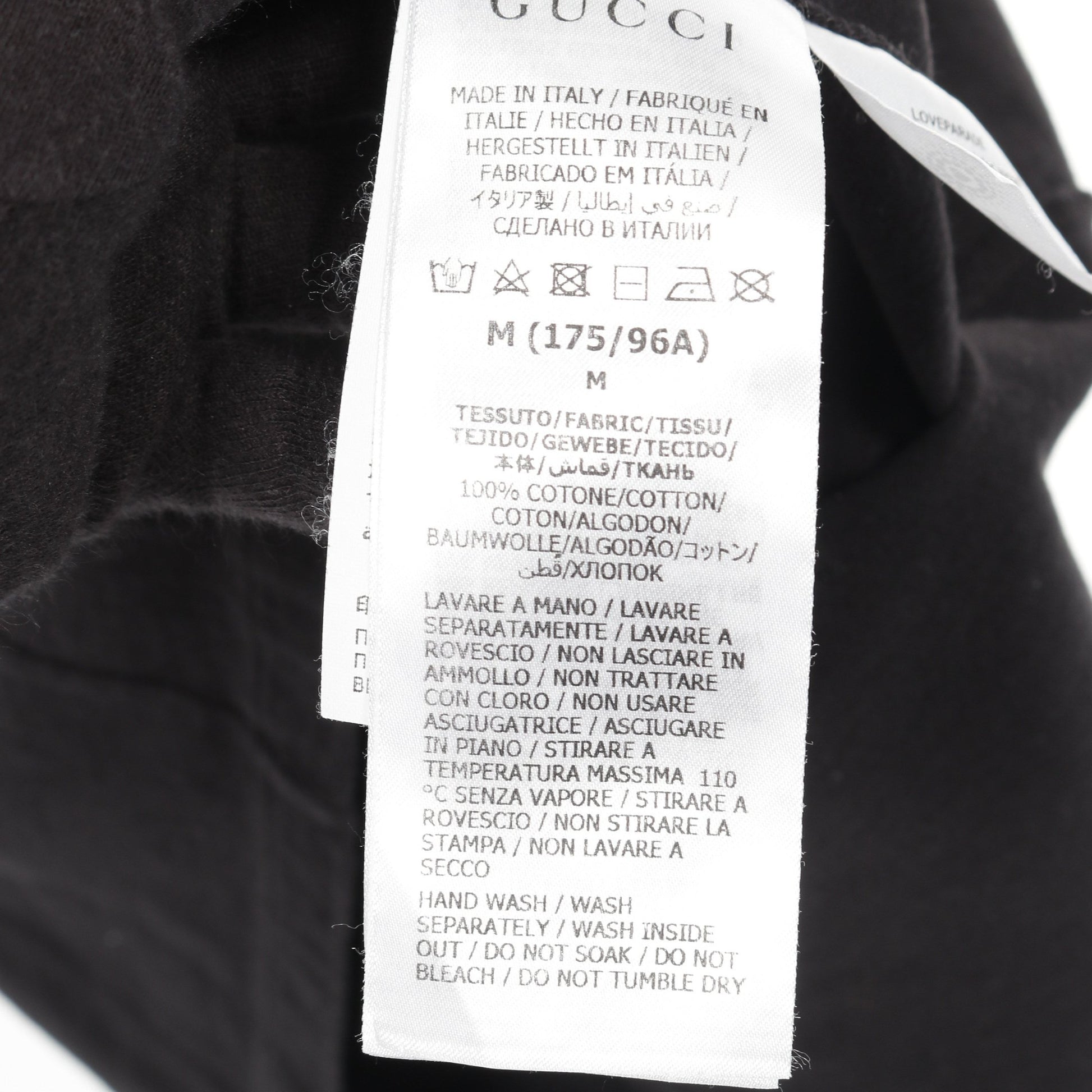 LOVE PARADE Tシャツ ハート コットン ブラック マルチカラー グッチ トップス GUCCI