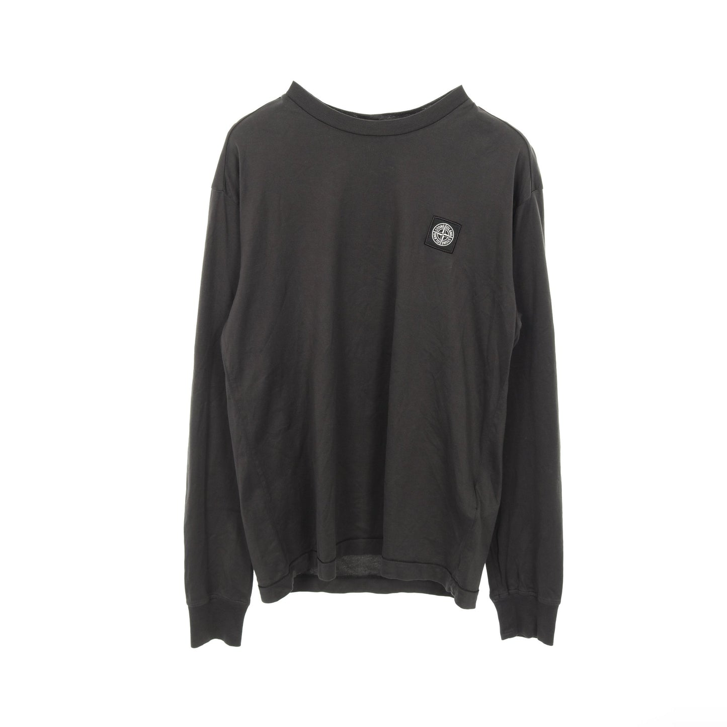 LOGO PATCH LONG SLEEVE T-SHIRT Tシャツ 長袖 コットン ブラック ストーンアイランド トップス Stone Island
