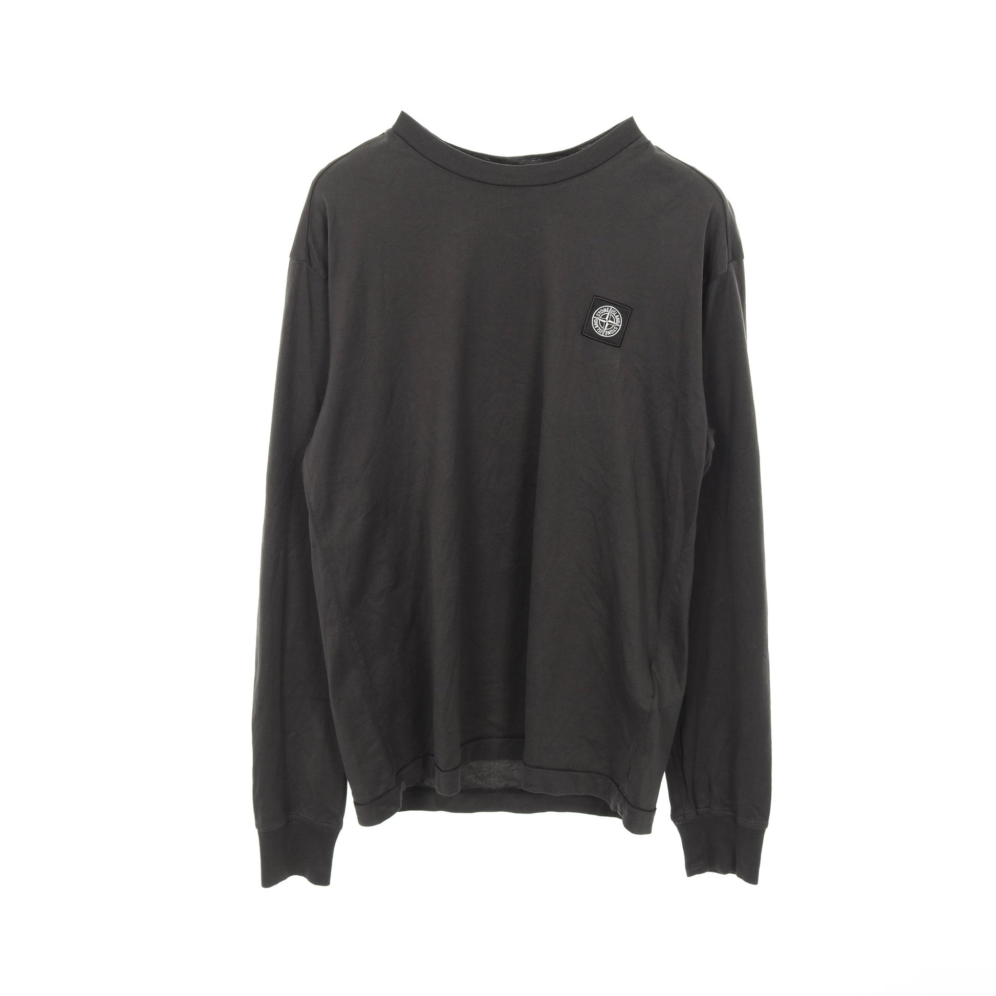 LOGO PATCH LONG SLEEVE T-SHIRT Tシャツ 長袖 コットン ブラック ストーンアイランド トップス Stone Island