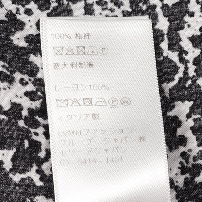 シャツ 長袖 総柄 レーヨン ブラック ホワイト セリーヌ トップス CELINE