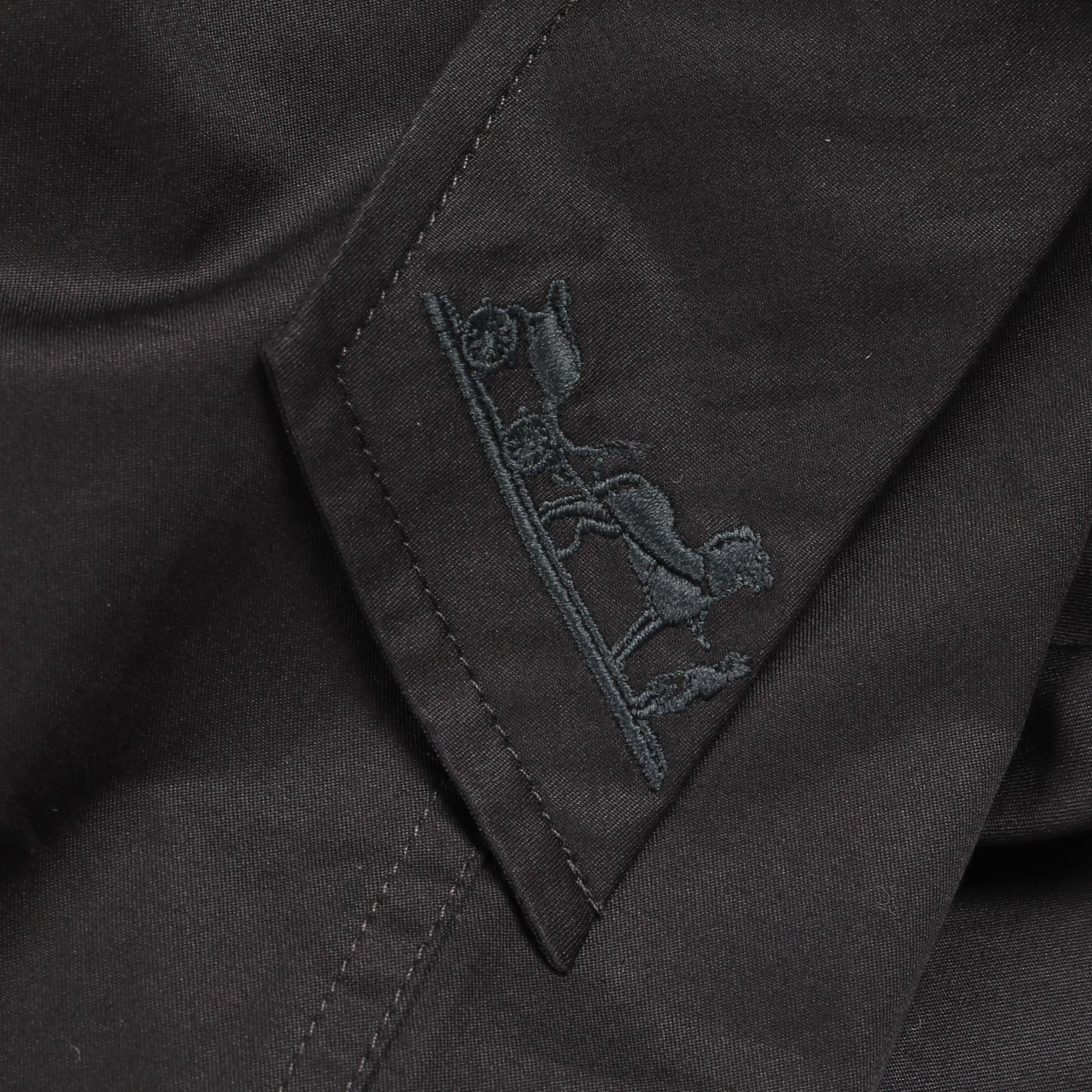 ツイリーネック ブラウス コットン ブラック エルメス トップス HERMES