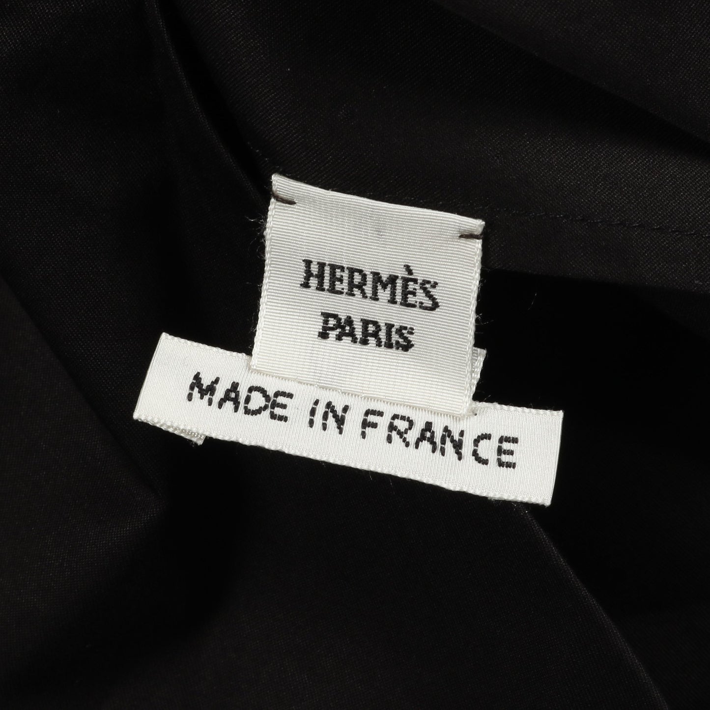 ツイリーネック ブラウス コットン ブラック エルメス トップス HERMES