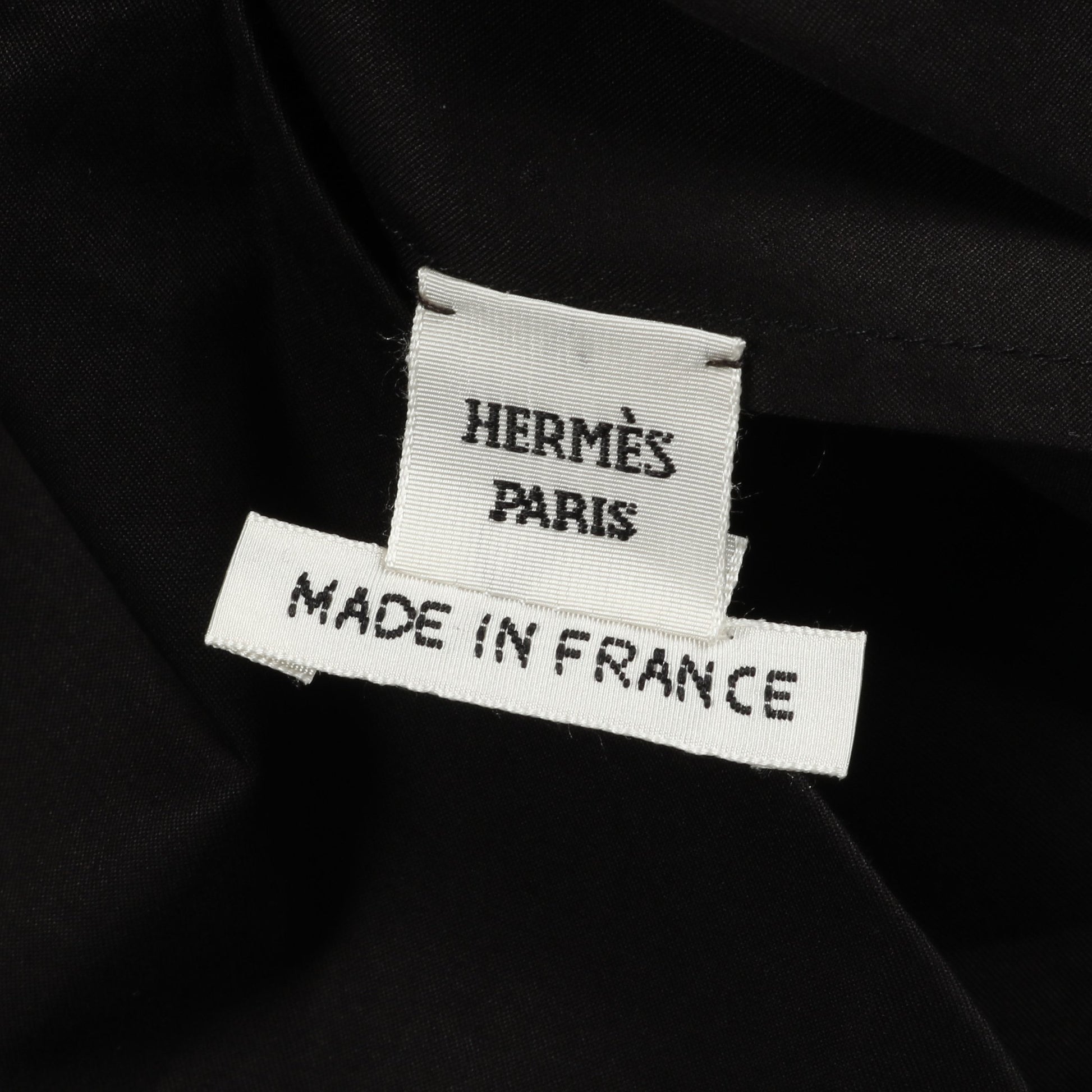 ツイリーネック ブラウス コットン ブラック エルメス トップス HERMES