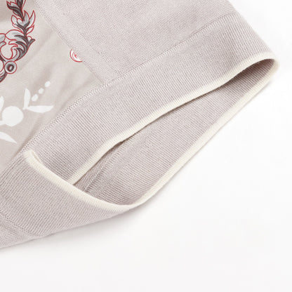 Starrups ツイルレーヌ ニット 半袖 シルク カシミヤ グレーベージュ  