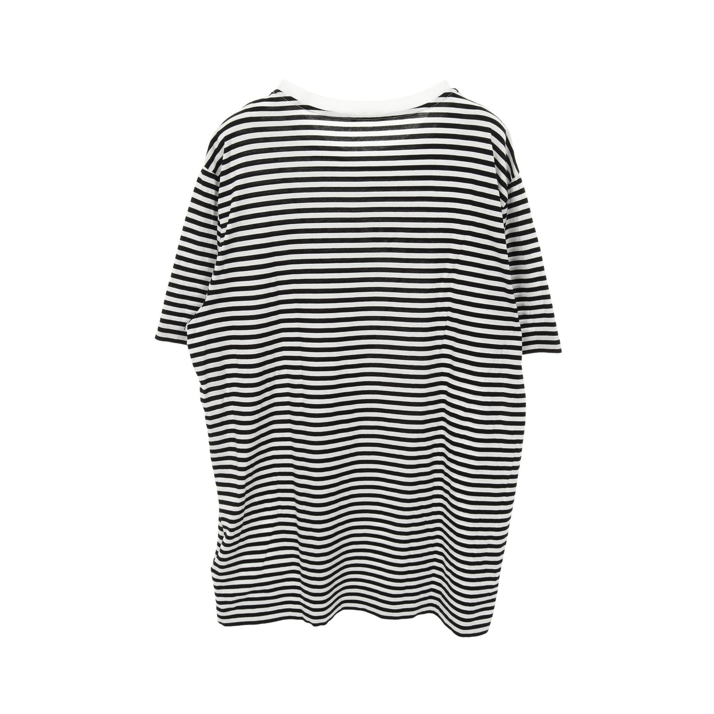 ロゴ ボーダー Tシャツ クルーネック コットン ホワイト ブラック モンクレール トップス MONCLER
