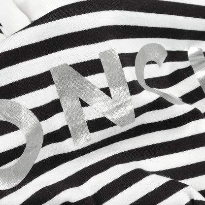 ロゴ ボーダー Tシャツ クルーネック コットン ホワイト ブラック モンクレール トップス MONCLER