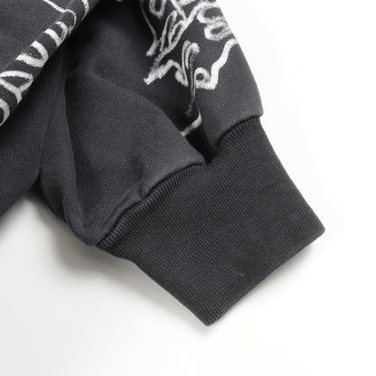 METAL OUTLINE HOODIE プルオーバーパーカー コットン ダークグレー バレンシアガ トップス BALENCIAGA