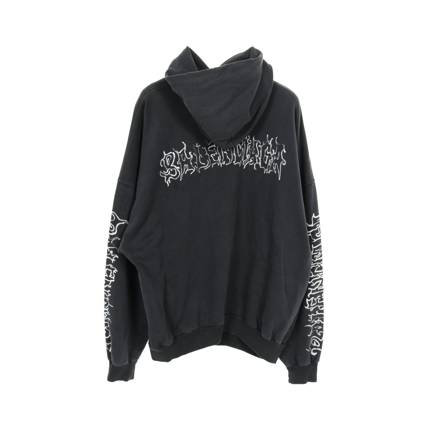 METAL OUTLINE HOODIE プルオーバーパーカー コットン ダークグレー バレンシアガ トップス BALENCIAGA