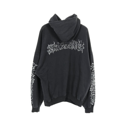 METAL OUTLINE HOODIE プルオーバーパーカー コットン ダークグレー バレンシアガ トップス BALENCIAGA