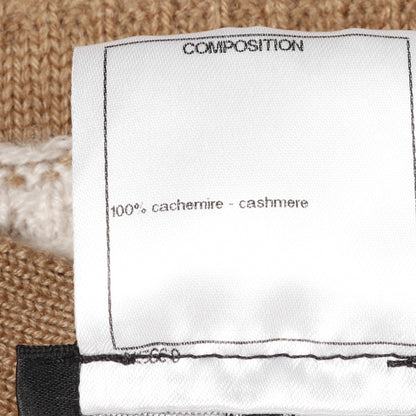 ロング カーディガン ボーダー カシミヤ ライトブラウン ホワイト シャネル トップス CHANEL