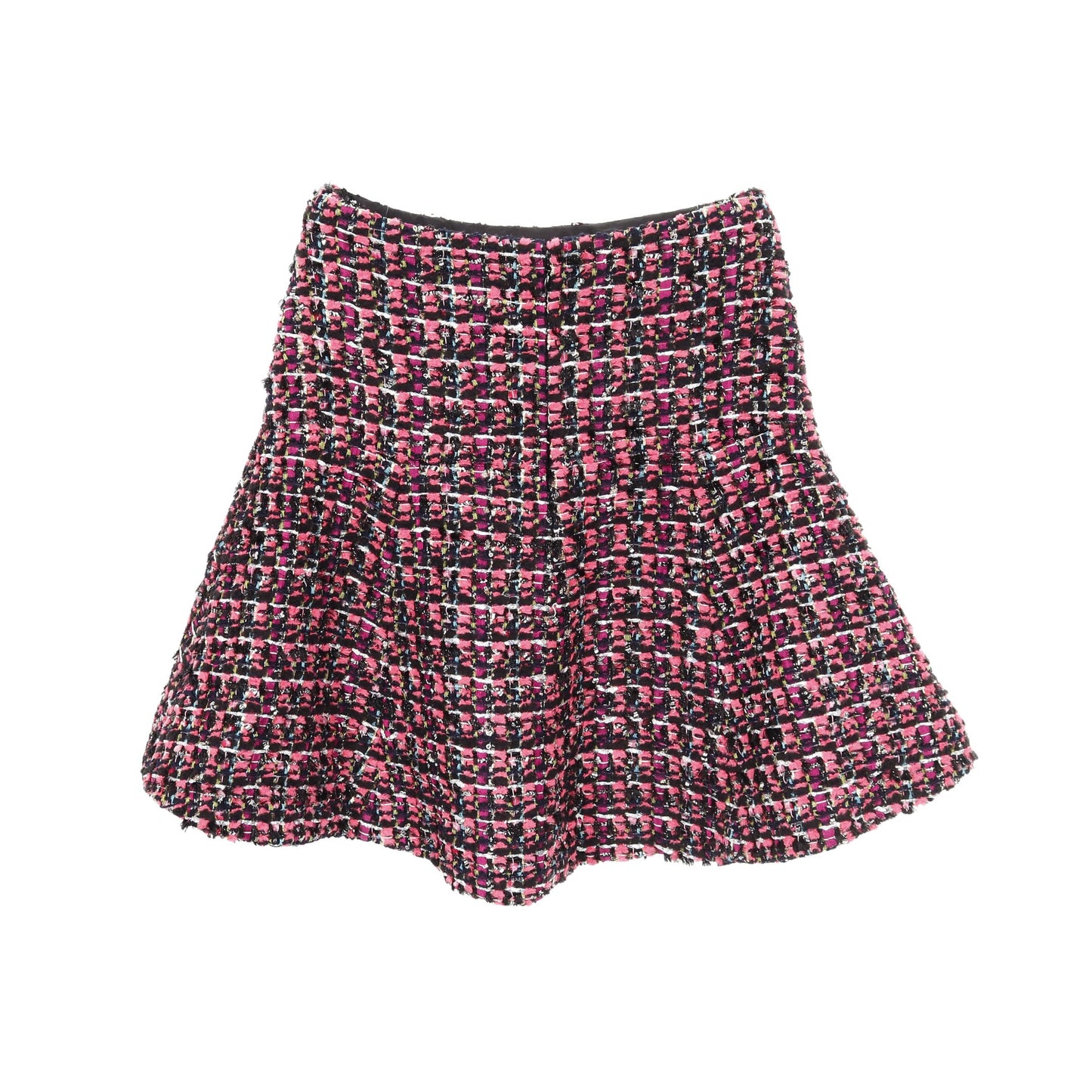 ツイード スカート ナイロン ウール コットン ブラック ピンク マルチ  