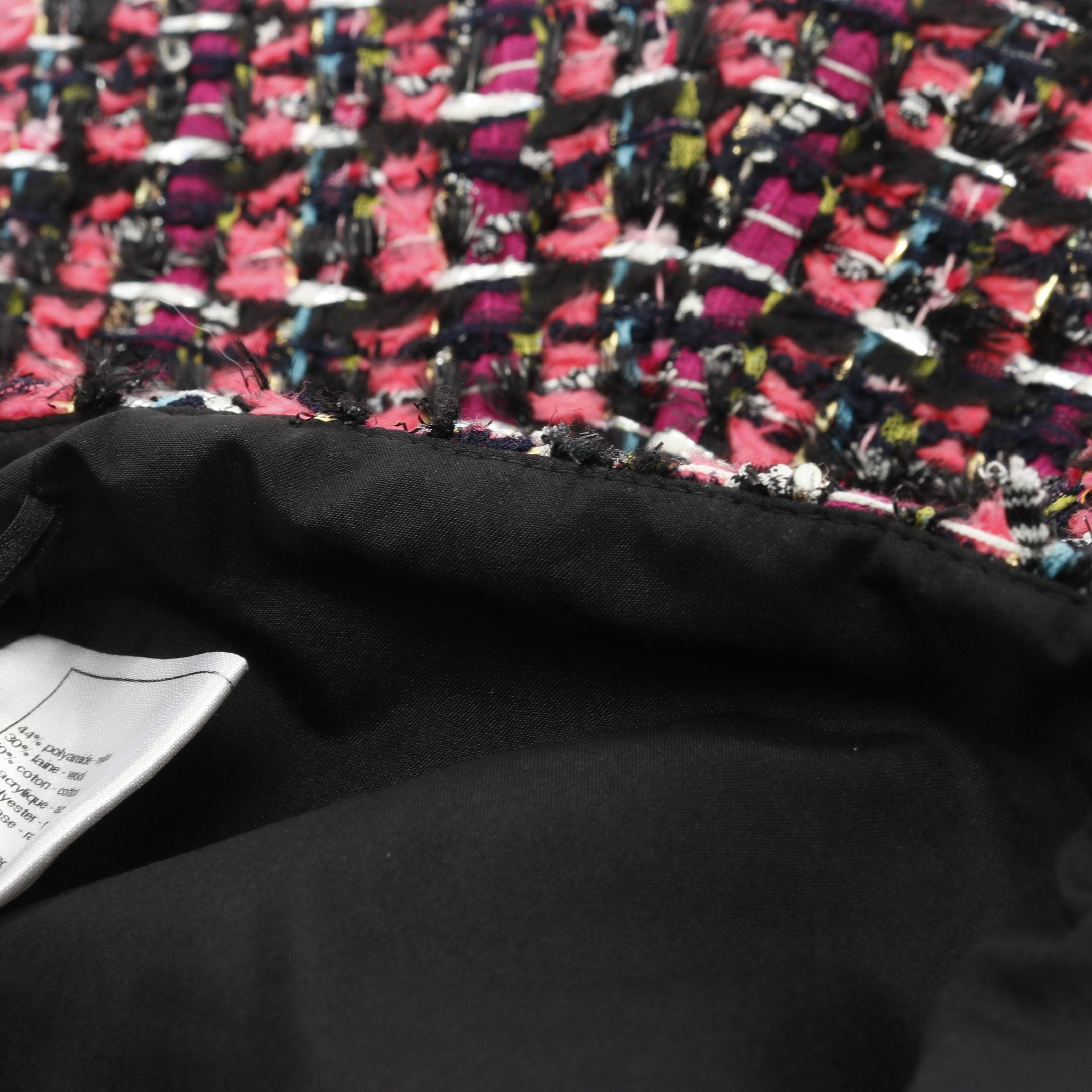 ツイード スカート ナイロン ウール コットン ブラック ピンク