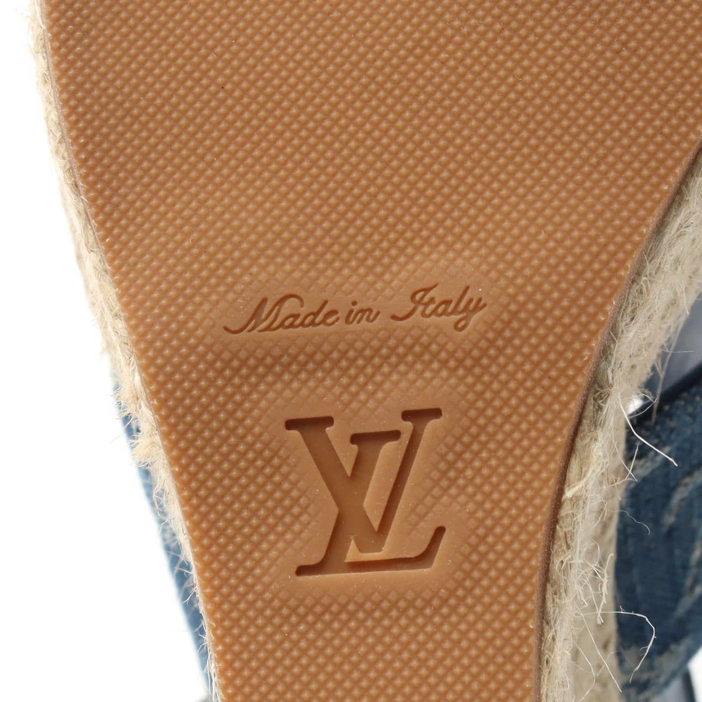 スターボードライン サンダル デニム レザー ブルー ウェッジソール ルイヴィトン シューズ LOUIS VUITTON