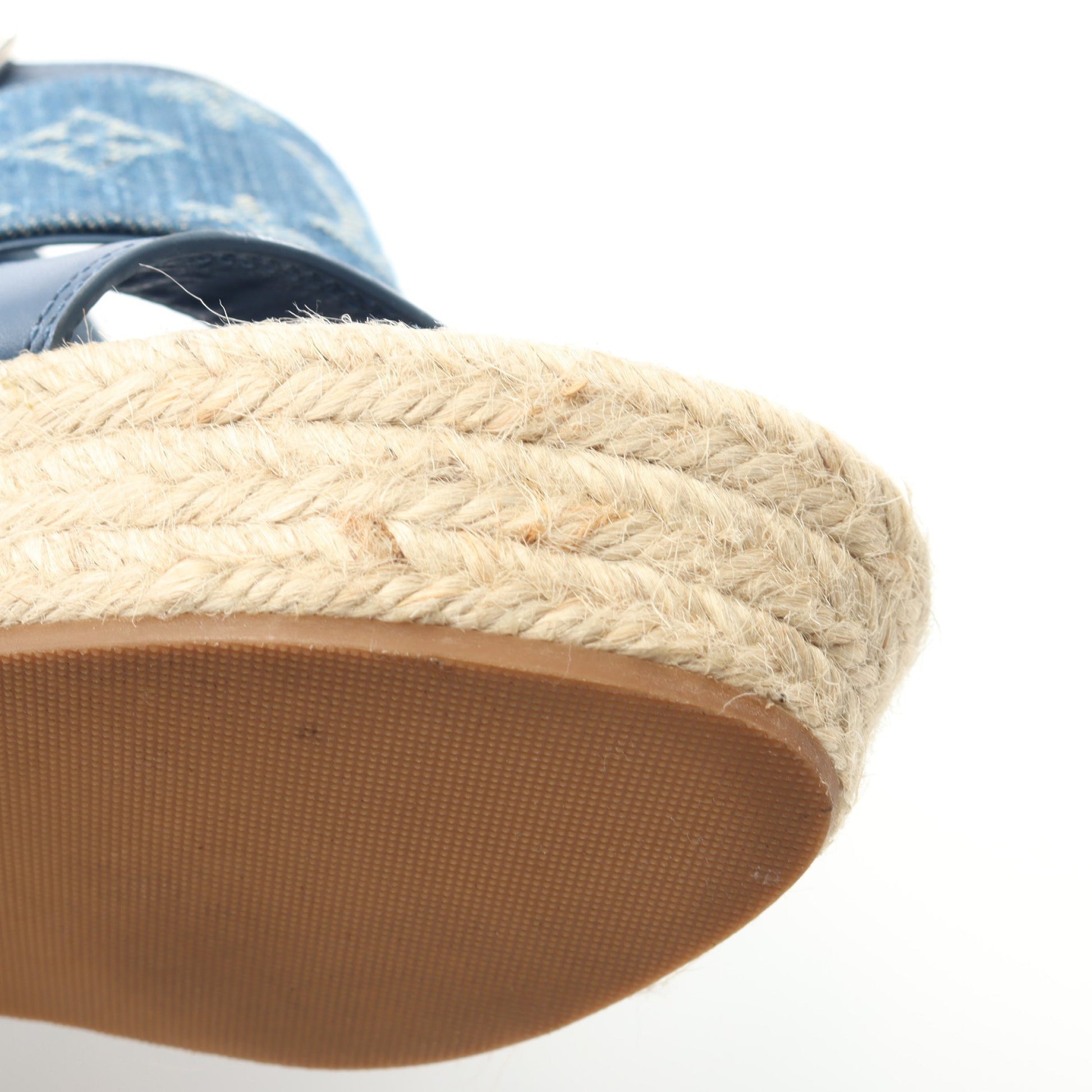 スターボードライン サンダル デニム レザー ブルー ウェッジソール  