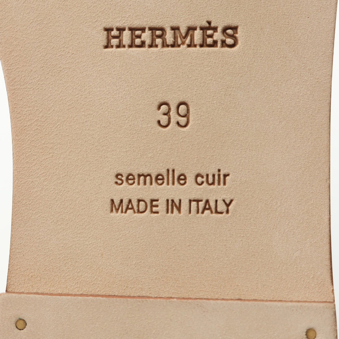 オラン スライドサンダル レザー ホワイト エルメス シューズ HERMES