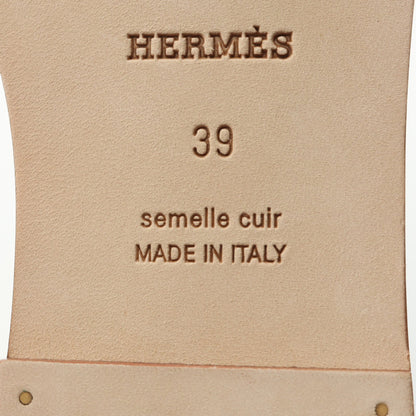 オラン スライドサンダル レザー ホワイト エルメス シューズ HERMES