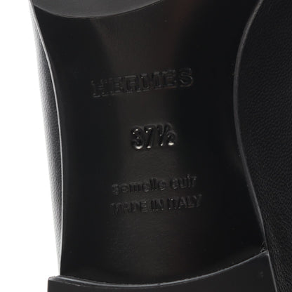 モカシンパリ ローファー レザー ブラック エルメス シューズ HERMES
