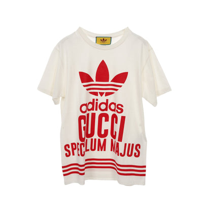 GUCCI × adidas トレフォイル Tシャツ クルーネック 半袖 コットン 