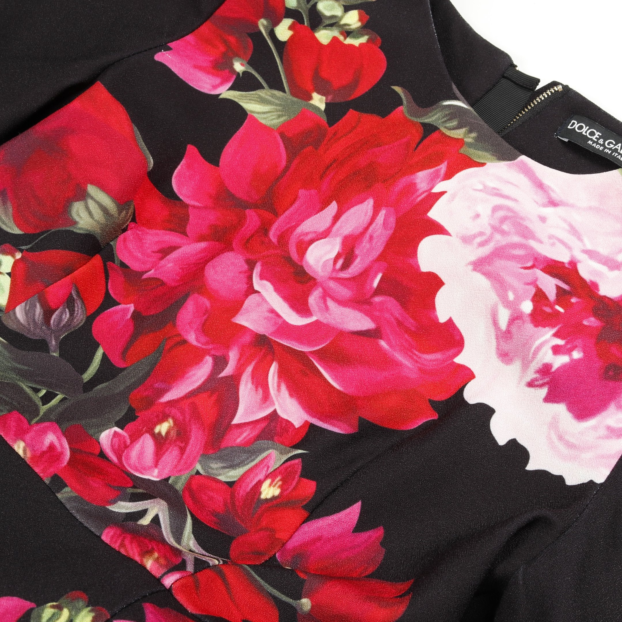 DOLCE&GABBANA ドルチェ&ガッバーナ ローズ柄ワンピース 薔薇柄 Dolce & Gabbana ドルチェ＆ガッバーナ ローズ柄 Poplin Dress