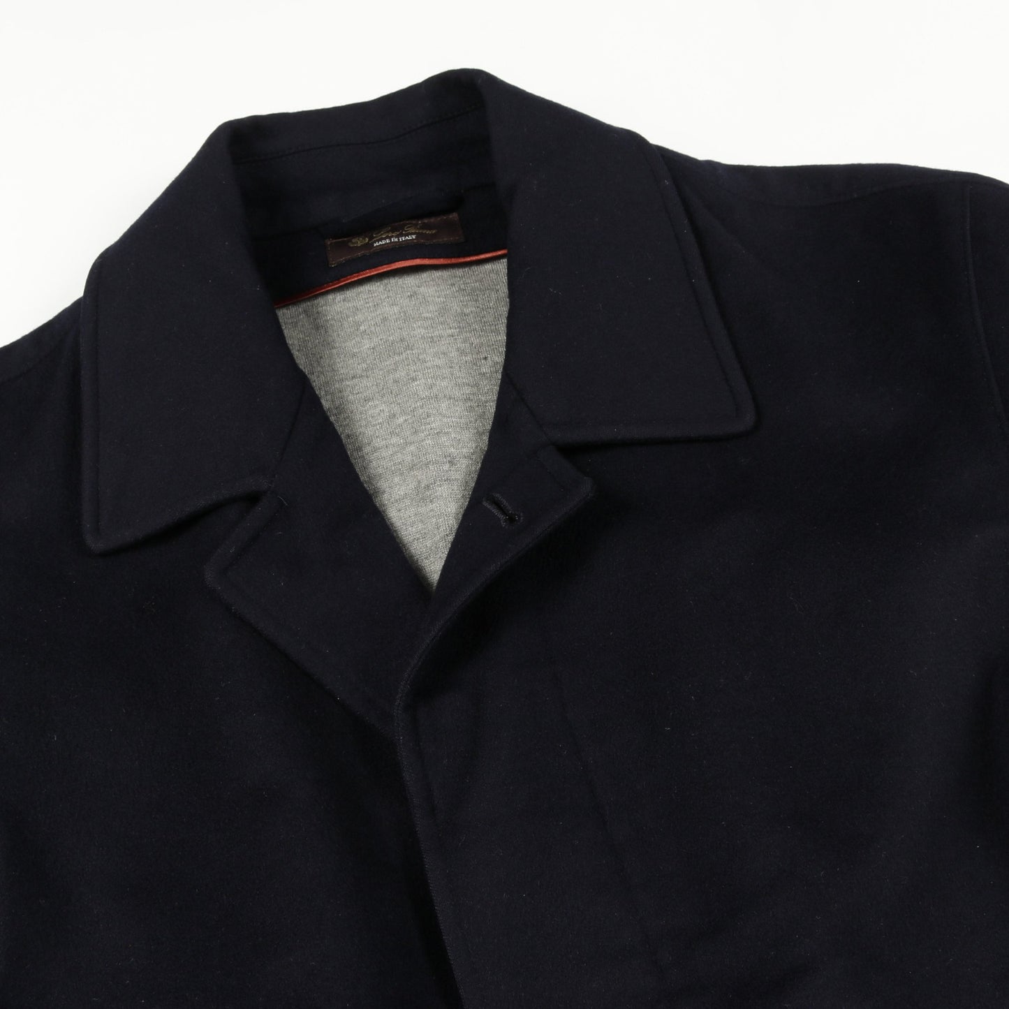 ベビーカシミヤ ステンカラーコート ロングコート カシミヤ ネイビー ロロピアーナ アウター Loro Piana