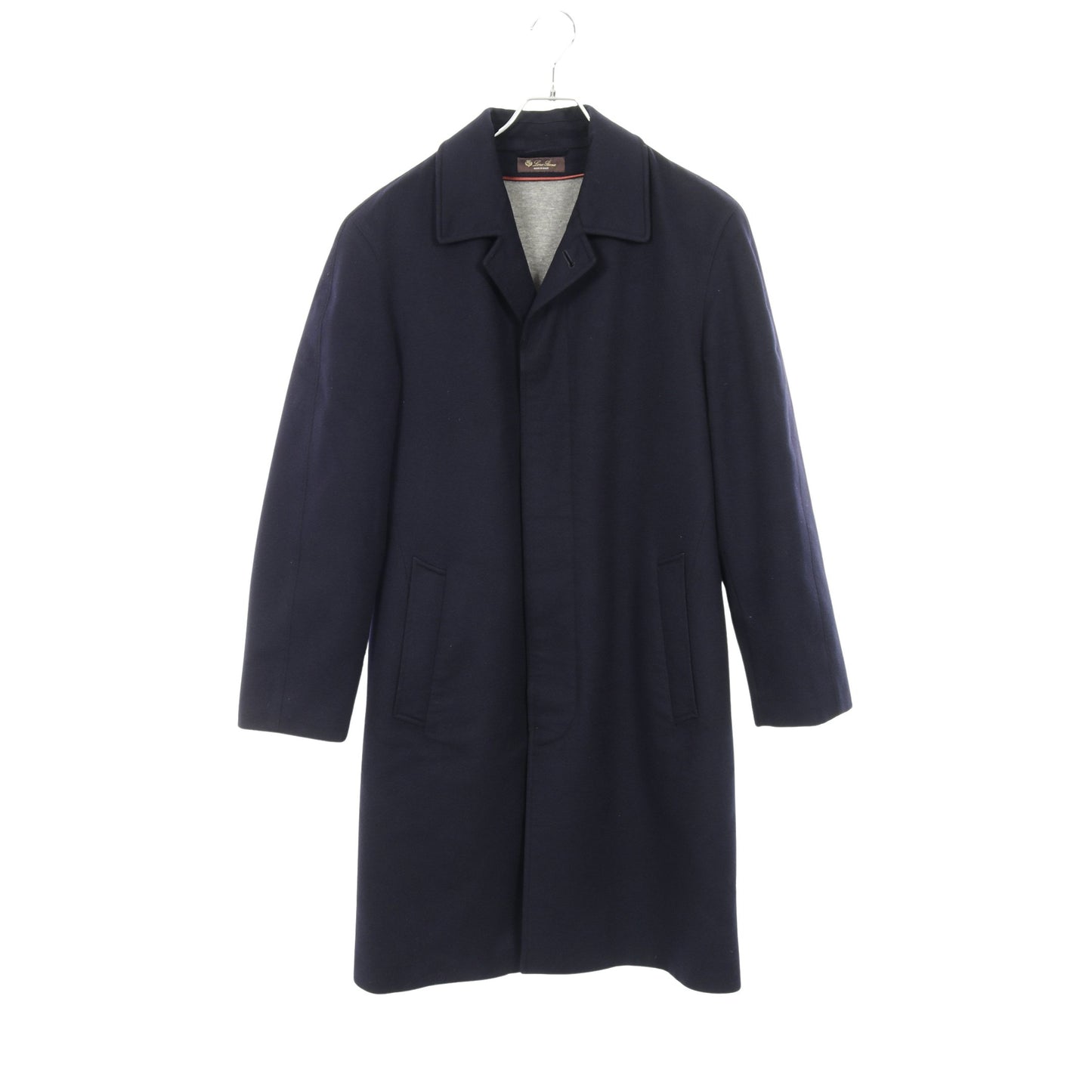 ベビーカシミヤ ステンカラーコート ロングコート カシミヤ ネイビー ロロピアーナ アウター Loro Piana